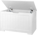 White Wooden Toy Box Storage Chest with Flip-top Lid H295