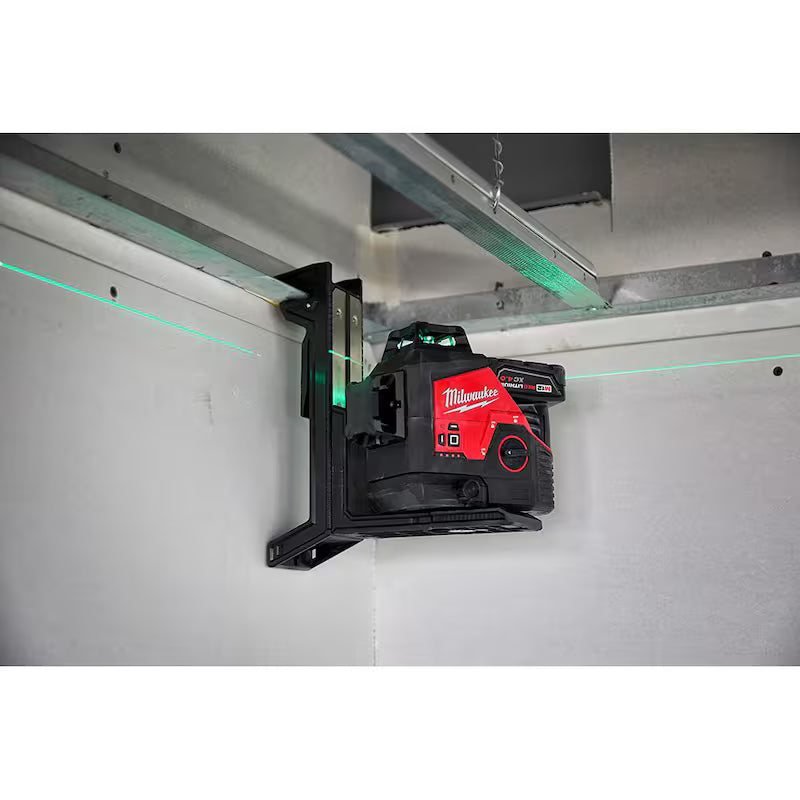 12-Volt Cordless Green 3-Plane Laser Level Kit O229425