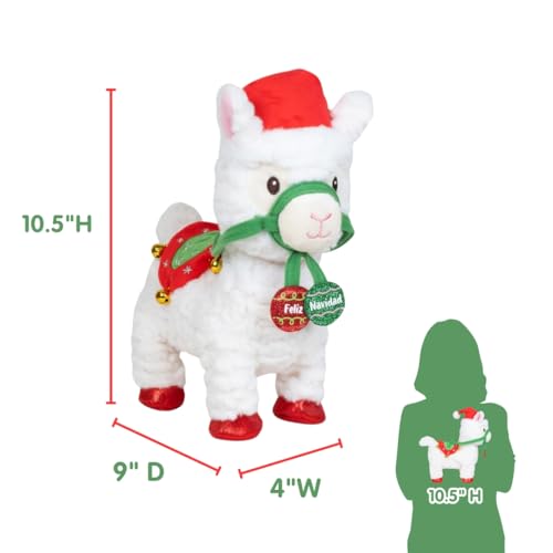 Animated Christmas Walking Musical Plush Llama Toy N198995