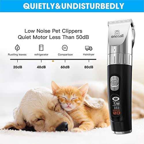 Cat Hair Trimmer 4 Speed Quiet Cordless Grooming Kit G73007