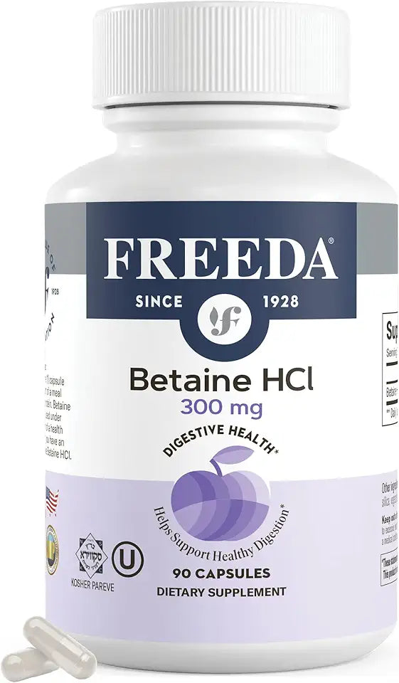 Vegan Betaine HCl Digestive Supplement 90 Capsules K564626