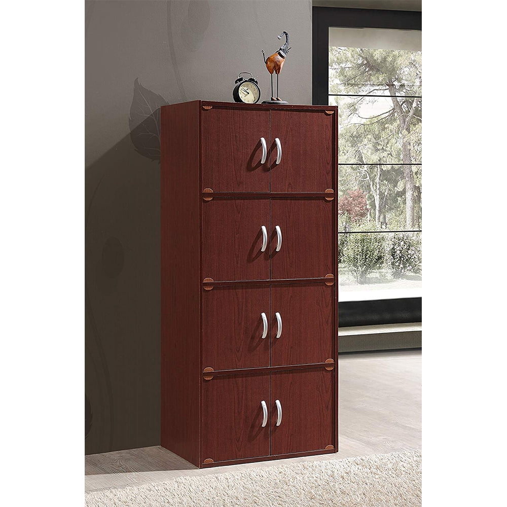 8 Door Mahogany Storage Cabinet O93766