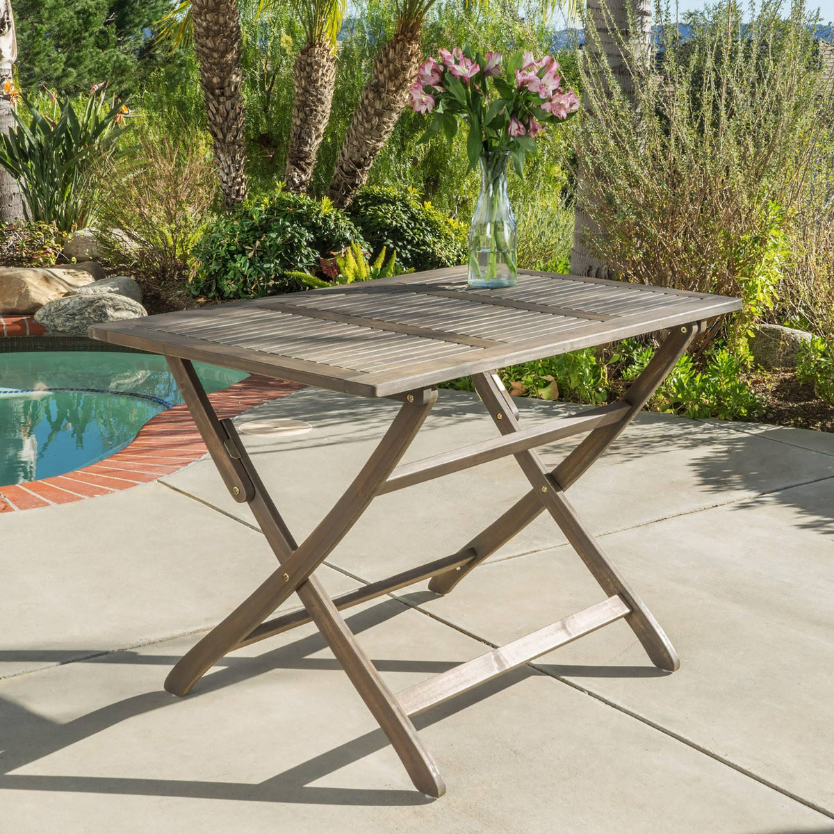 Acacia Wood Foldable Dining Table X755