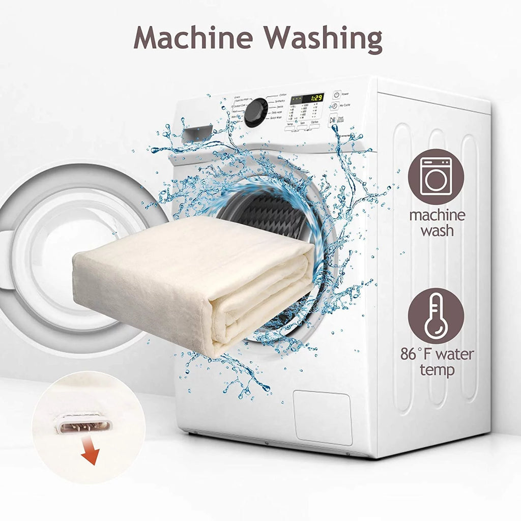 King Size Dual Control Washable Heated Blanket U836293