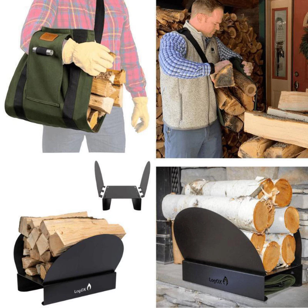 Firewood Carrier & Hearth Bin Firewood Rack O135606