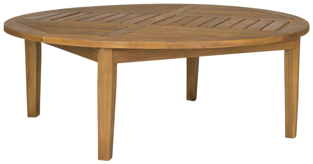 Teak Brown Round Outdoor Coffee Table V68919