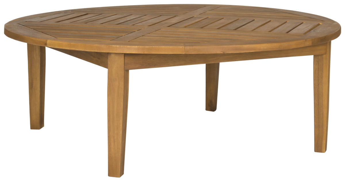 Teak Brown Round Outdoor Coffee Table V68919