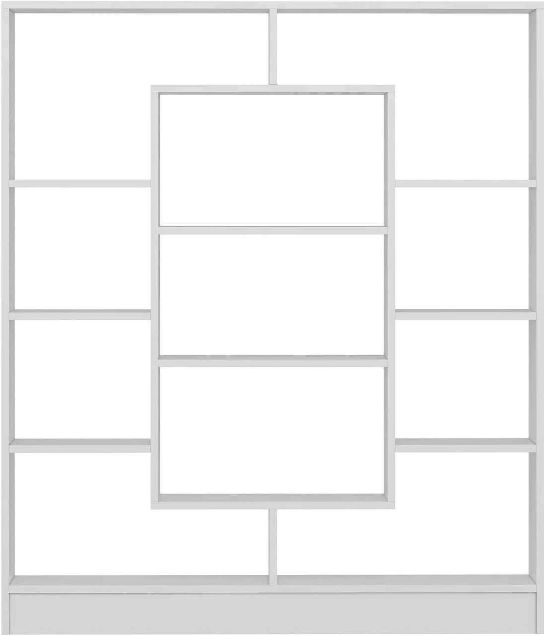 White Free Standing Bookcase Room Divider Shelving Unit V985