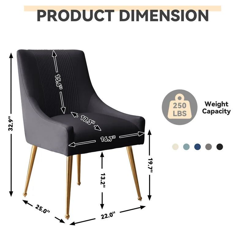 Velvet Dining Chair Set of 6 J5654