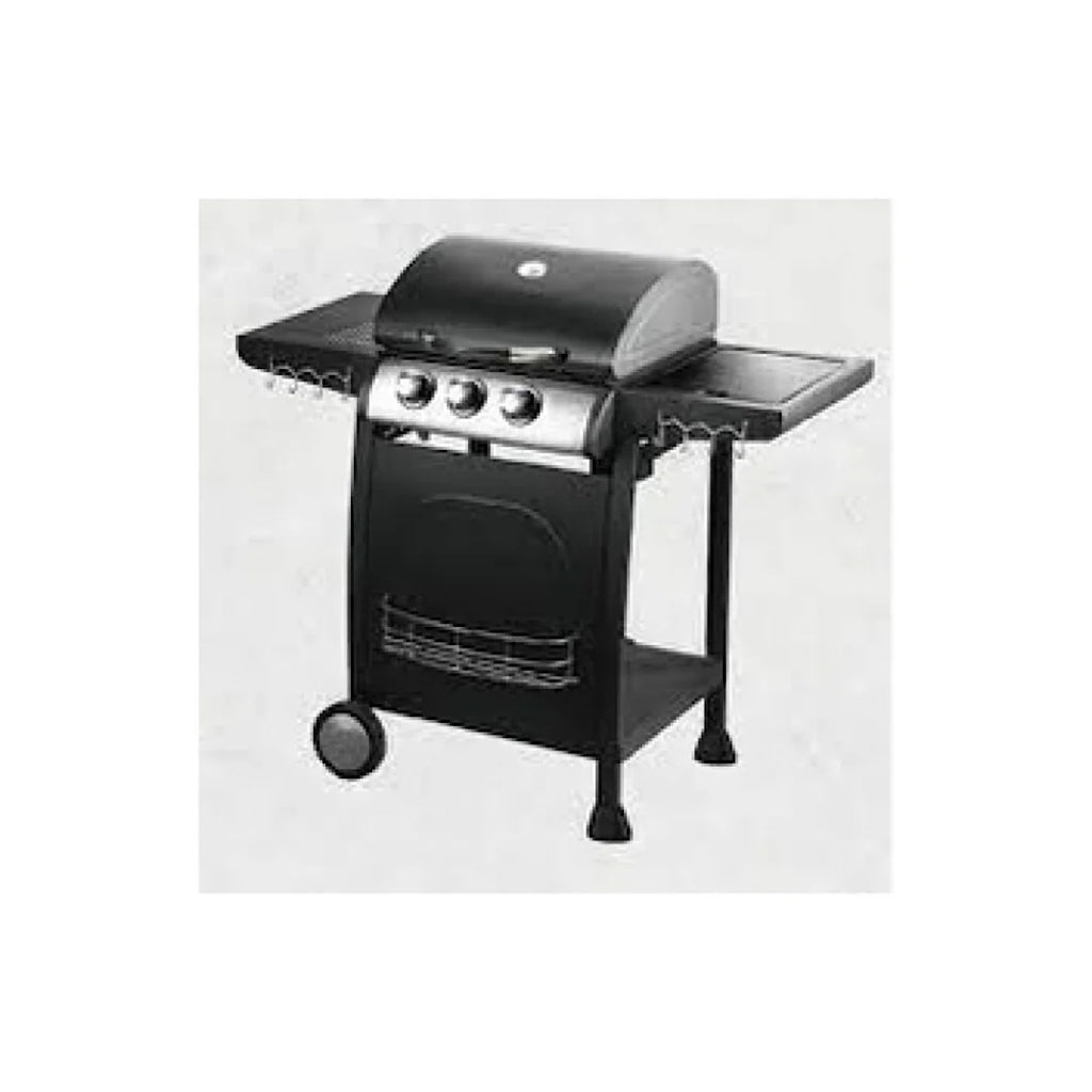 Black 2 Burner Gas Barbecue with Side Burner C94348