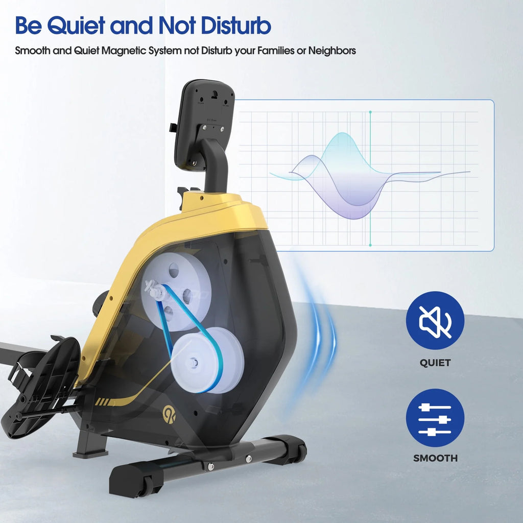 Foldable Magnetic Rowing Machine with 16 Level Resistance R436