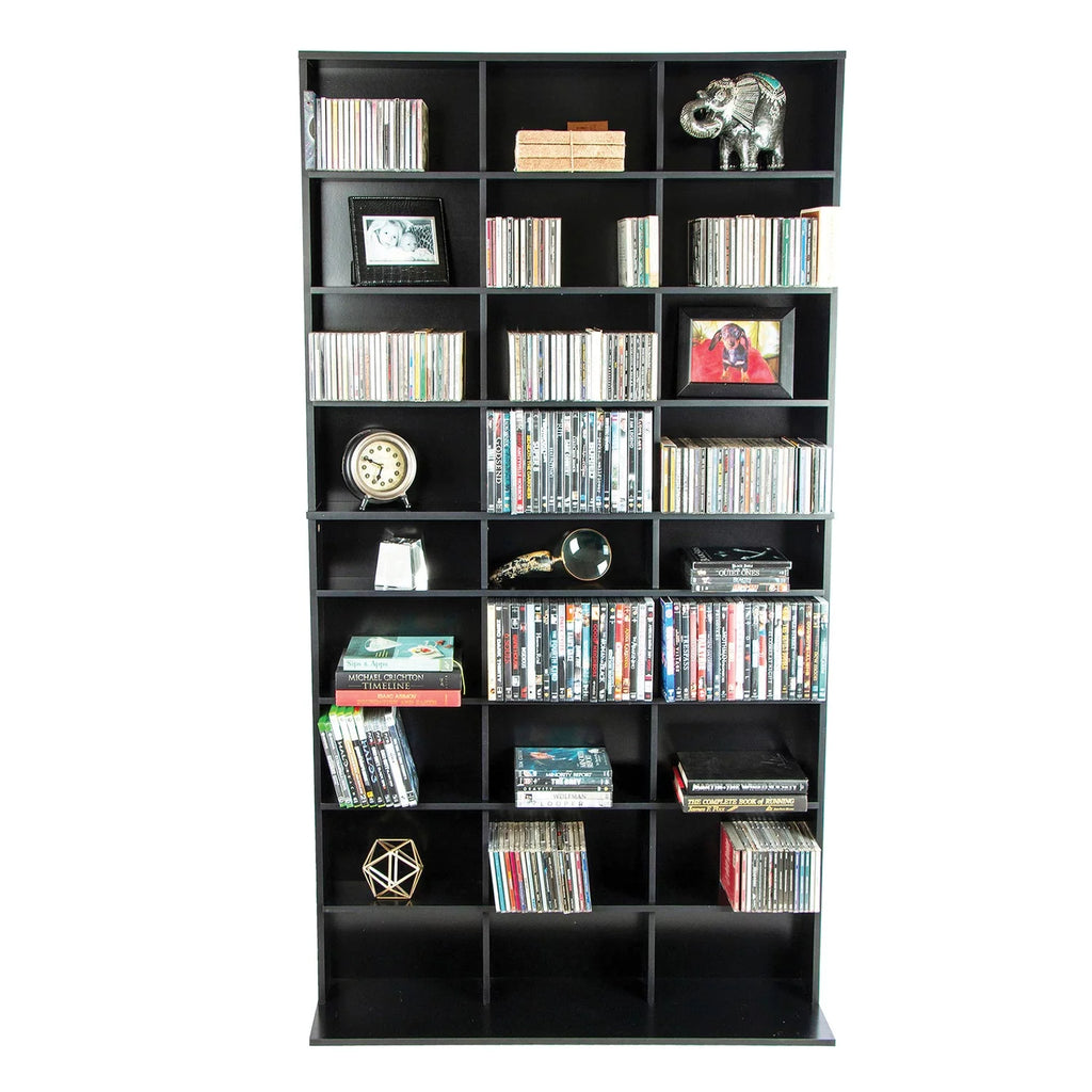 40"x71" 9-Shelf Wood Media Storage Bookcase F4109