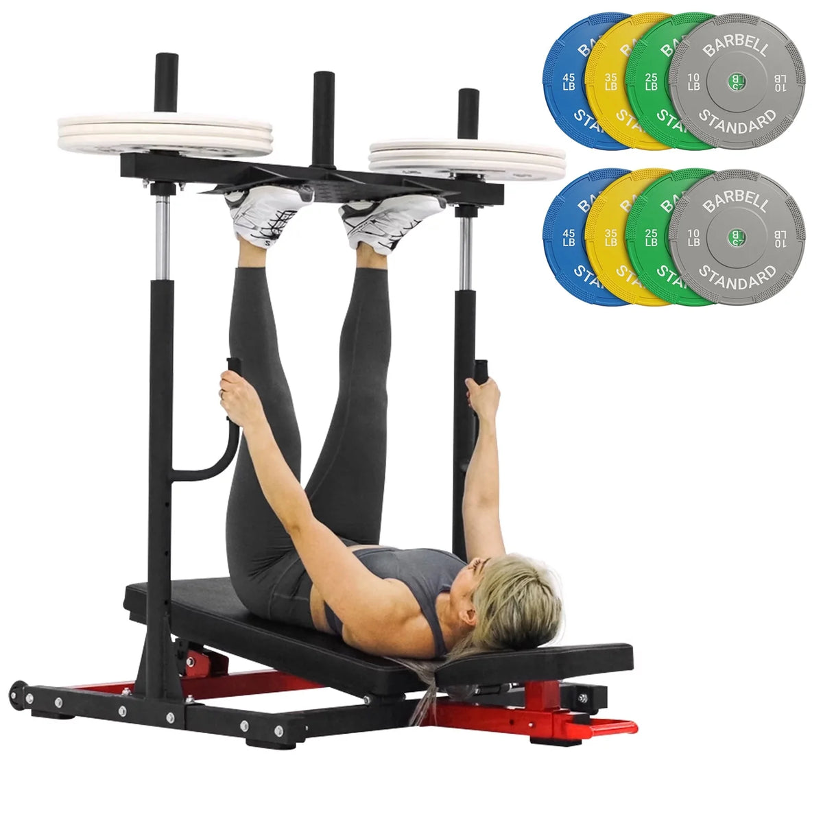 Vertical Leg Press Machine with Transport Wheels I155574
