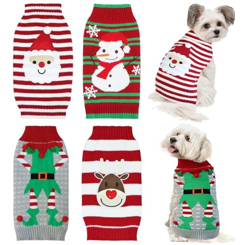4 Pack Dog Christmas Sweater T535