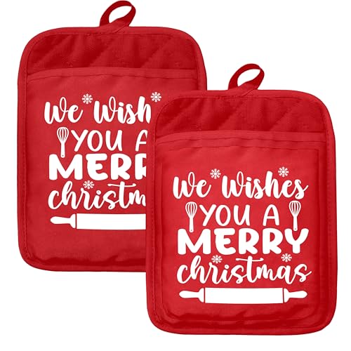 Christmas Gingerbread Tree Pot Holders and Oven Mitts P811