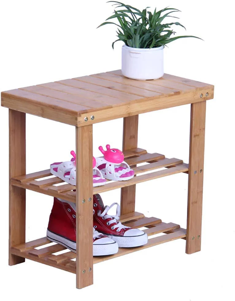 Bamboo Shoe Bench Rack I2465
