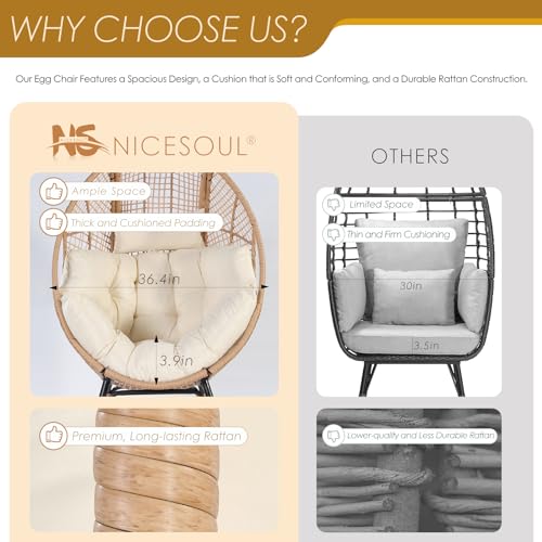 Oversized Egg Chair with Ottoman U49538