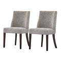 Set of 2 Drizzle Gray Fabric Chair I6053