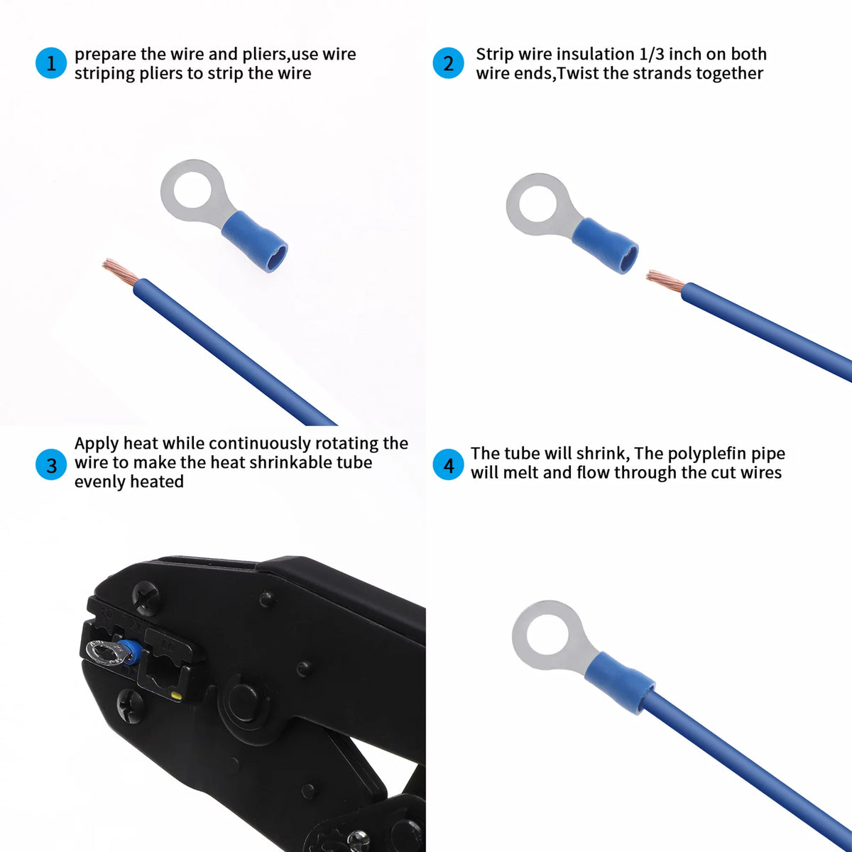 678Pcs Electrical Connector Kit Crimp Terminal Heat Shrink Tube Wire Connectors L566572