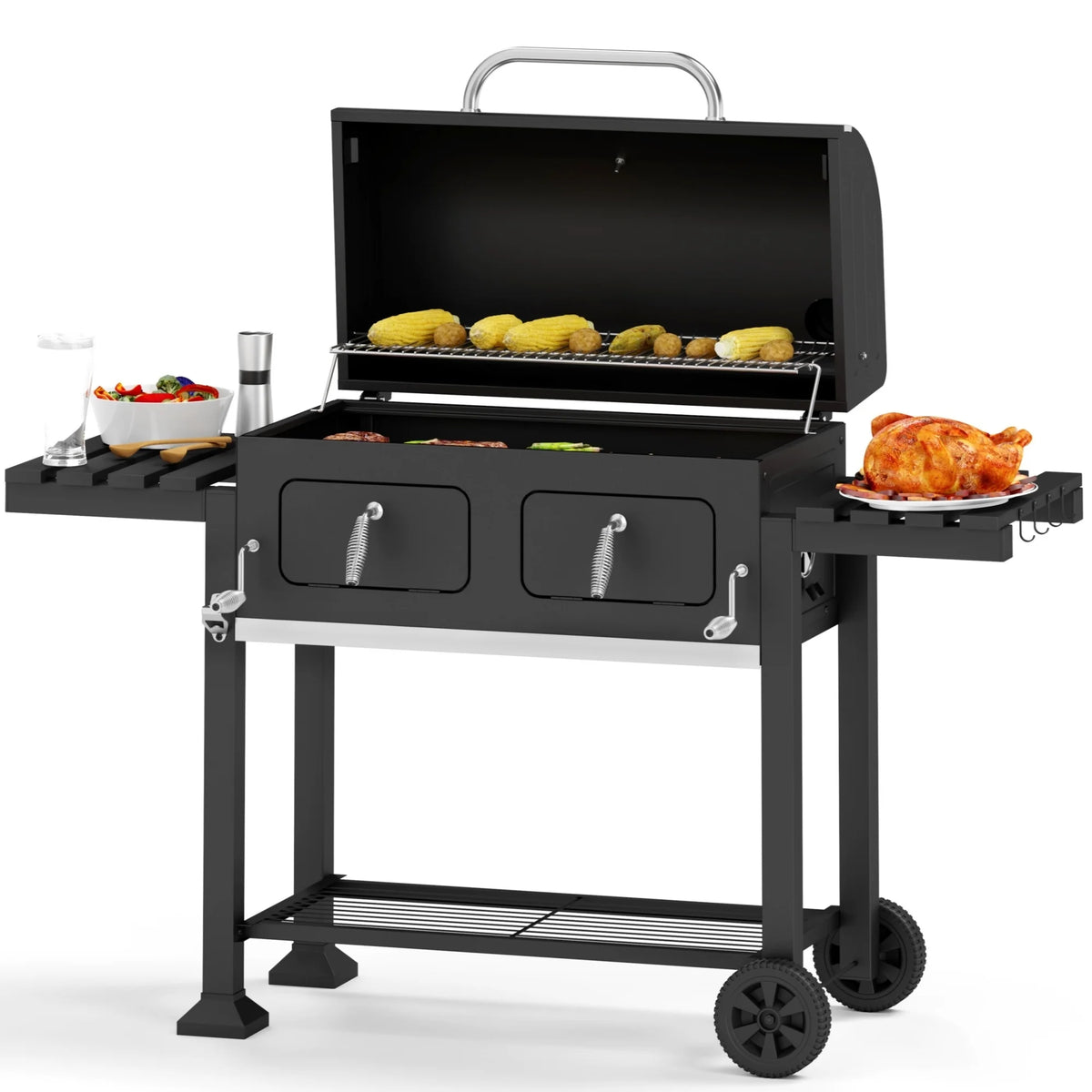 34-inch Portable Charcoal BBQ Grill H945989
