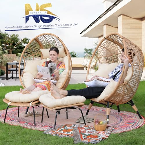 Oversized Egg Chair with Ottoman U49538