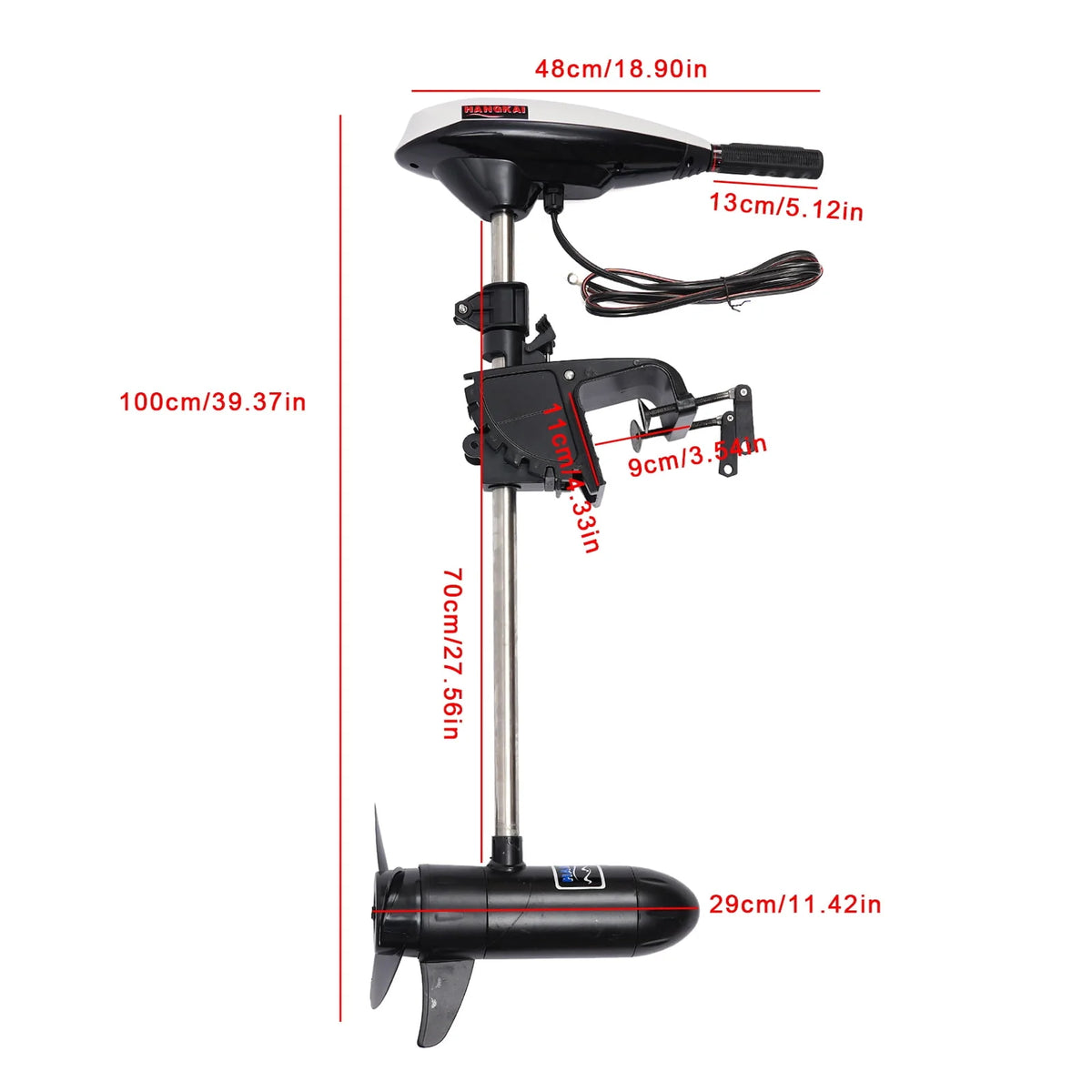 40 lbs 12V 408W Trolling Motor Outboard Engine B698438