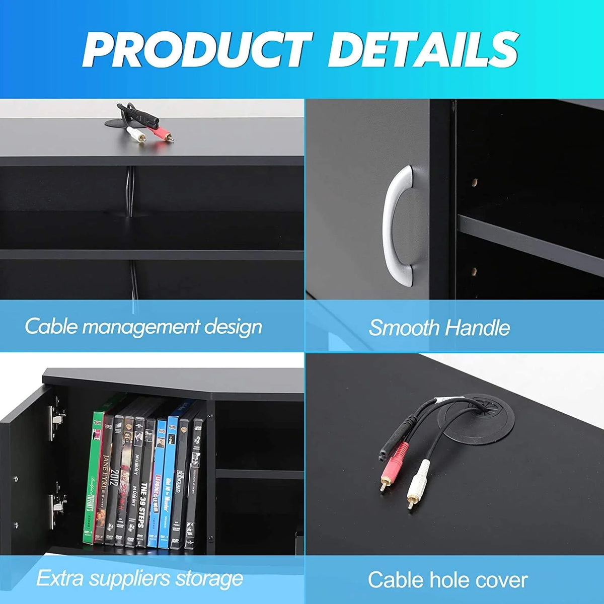Wall Mounted TV Stand with Doors V24612