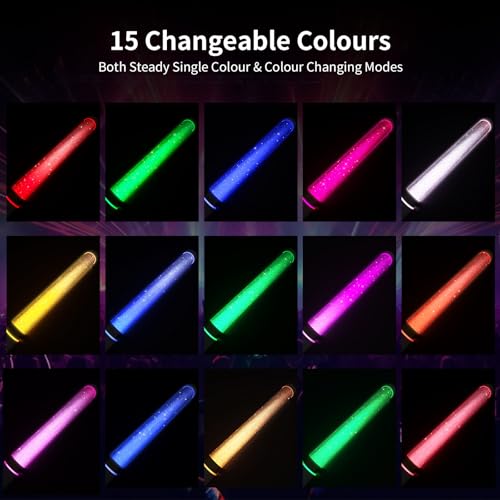 LED Glow Sticks 2 Pack 15 Colors Light Up Toys with AAA Battery L537658