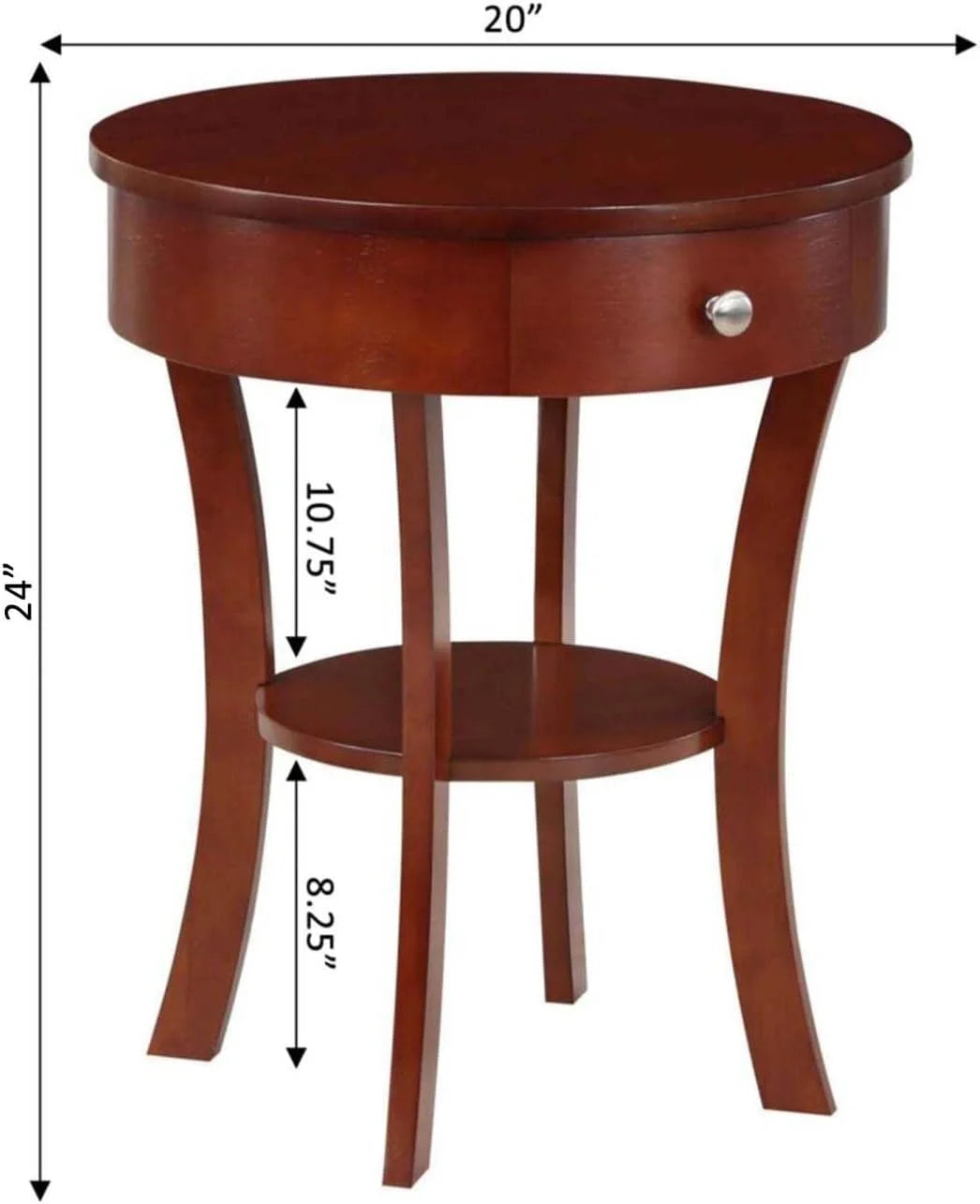 1-Drawer End Table with Shelf V658