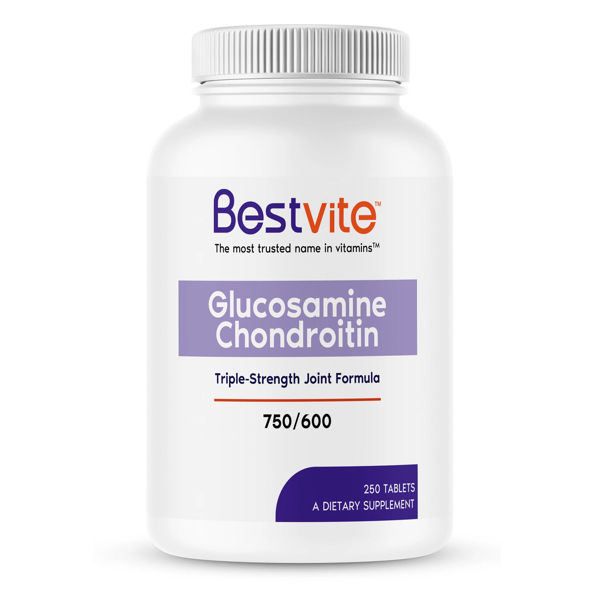 Glucosamine & Chondroitin Sulfate 750/600 Triple Strength 250 Tablets B1796