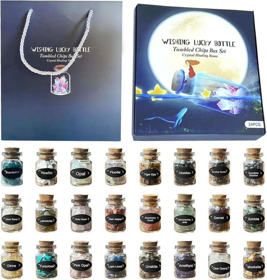 24 Kinds Small Crystal Spell Jar Set Q78978