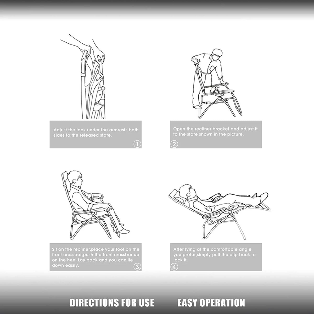 2-pack Zero Gravity Chair Folding Adjustable Recliners P40459