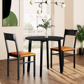 Round Dining Table Set with 2 Cushioned Chairs V378