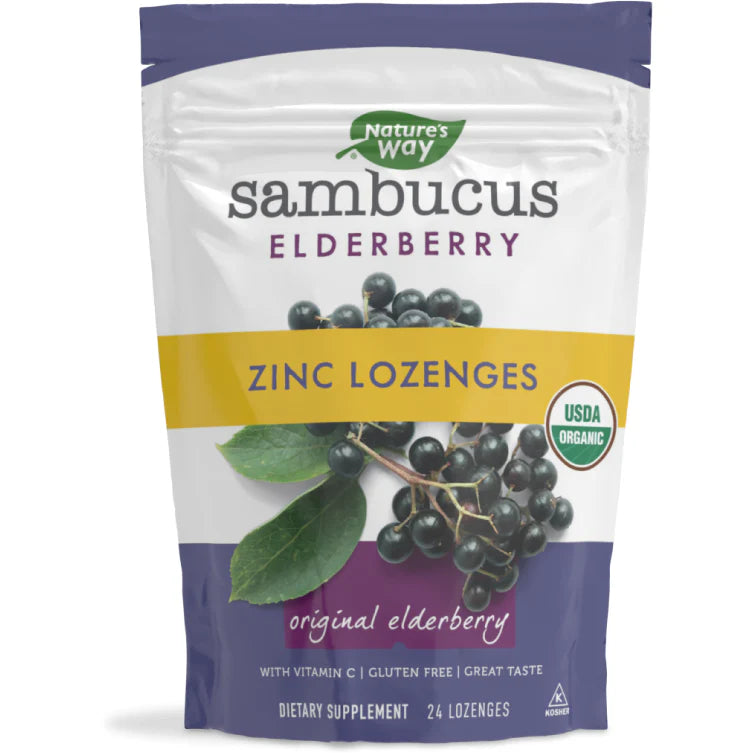 Elderberry Zinc Lozenges 24 loz J917