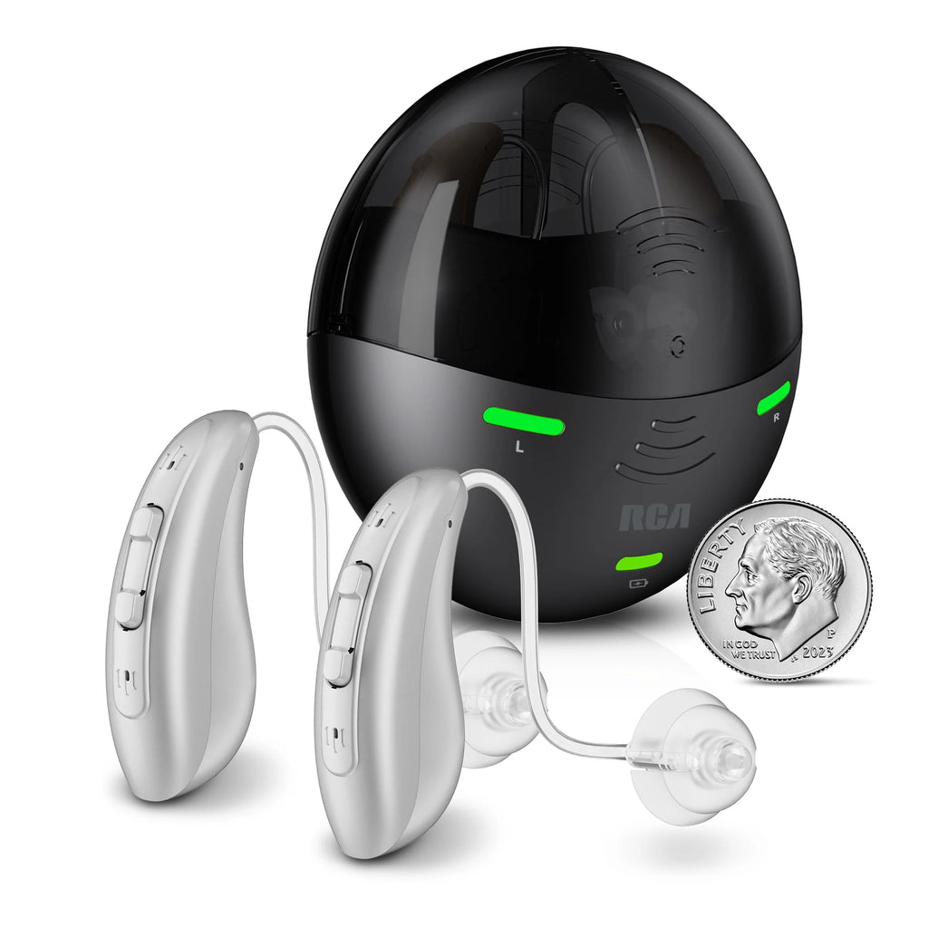 Behind-the-Ear Hearing Aids with Charging Case X598
