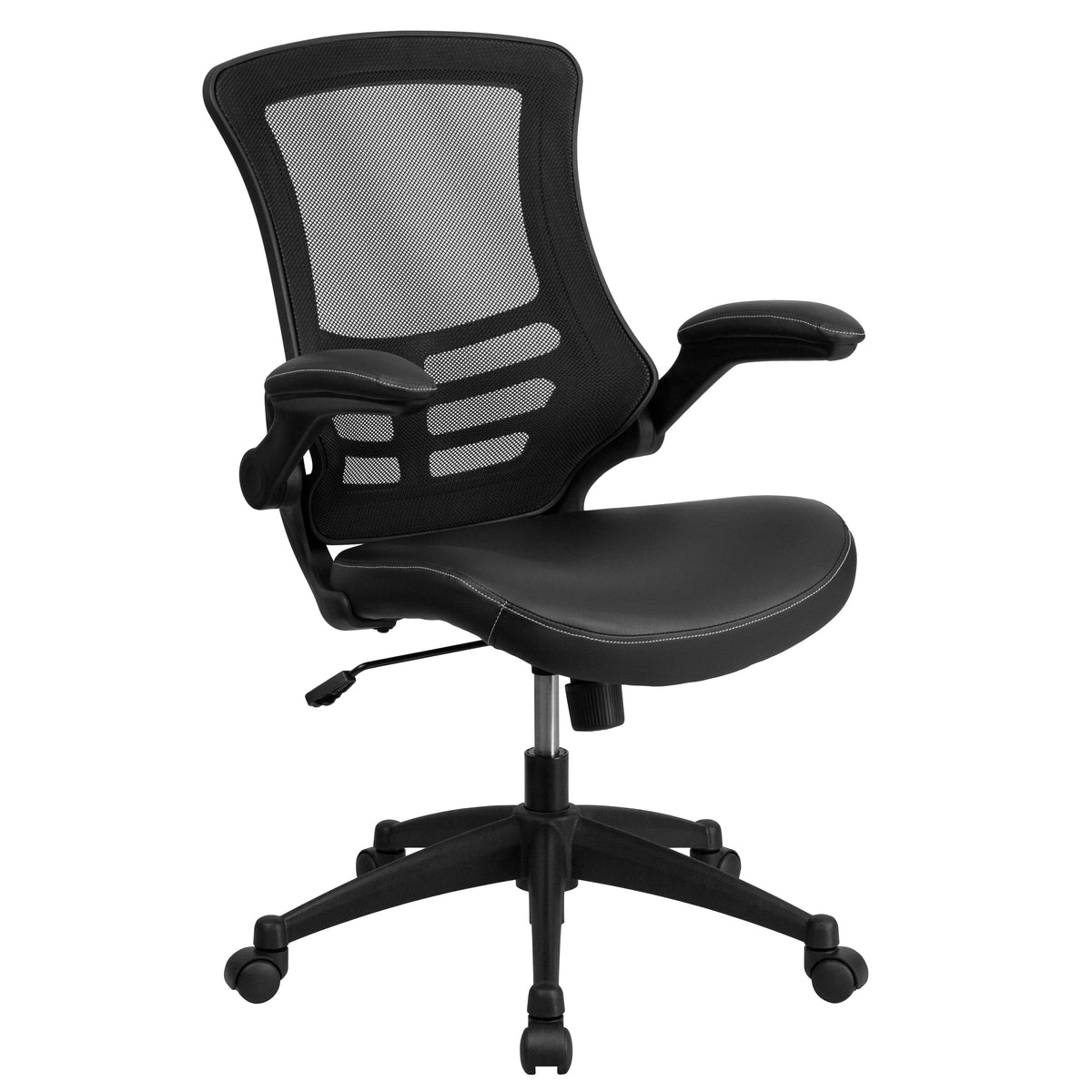 Black Computer Desk, Ergonomic Mesh Office Chair and Locking Mobile Filing Cabinet G33142