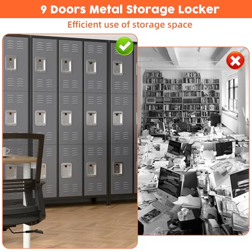 Metal Locker with 9 Doors U680234