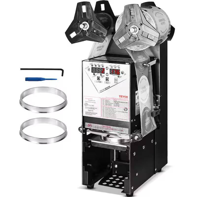 Automatic Cup Sealing Machine with LCD Panel, Black W562223