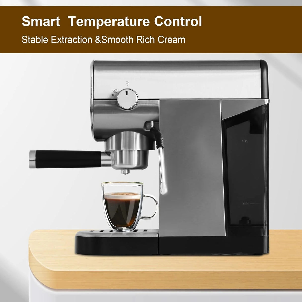 20 Bar Espresso Machine with Milk Frother Wand X37010