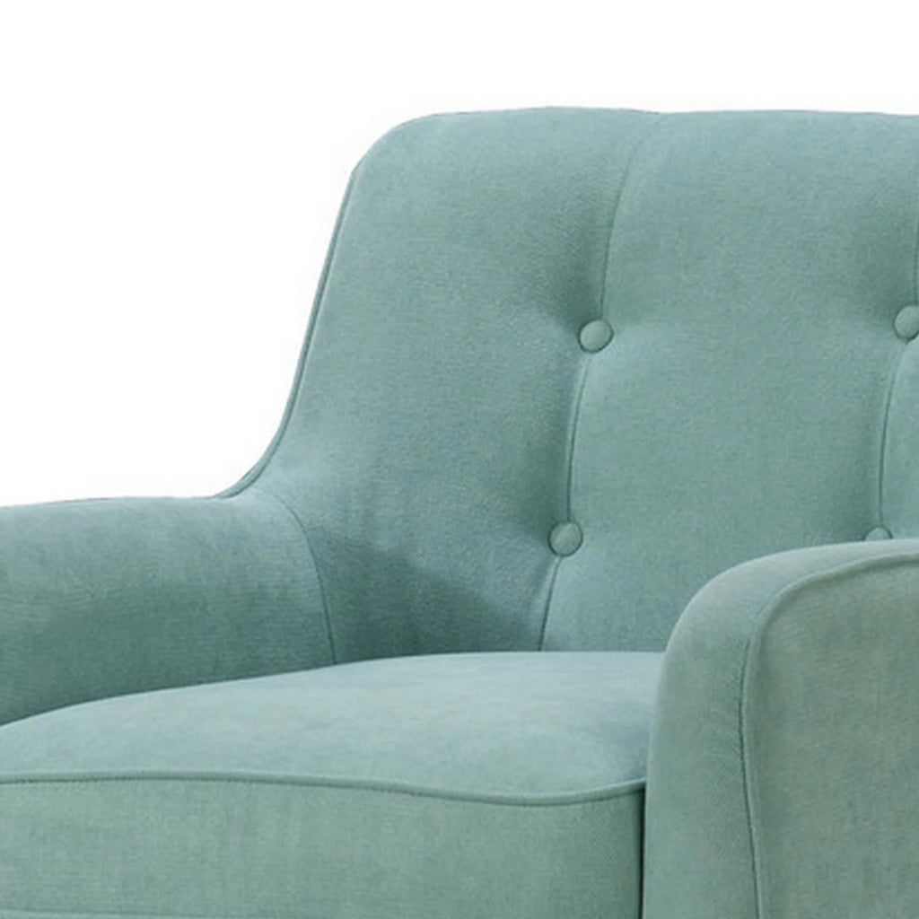 Teal Fabric Button Tufted Accent Chair H9769