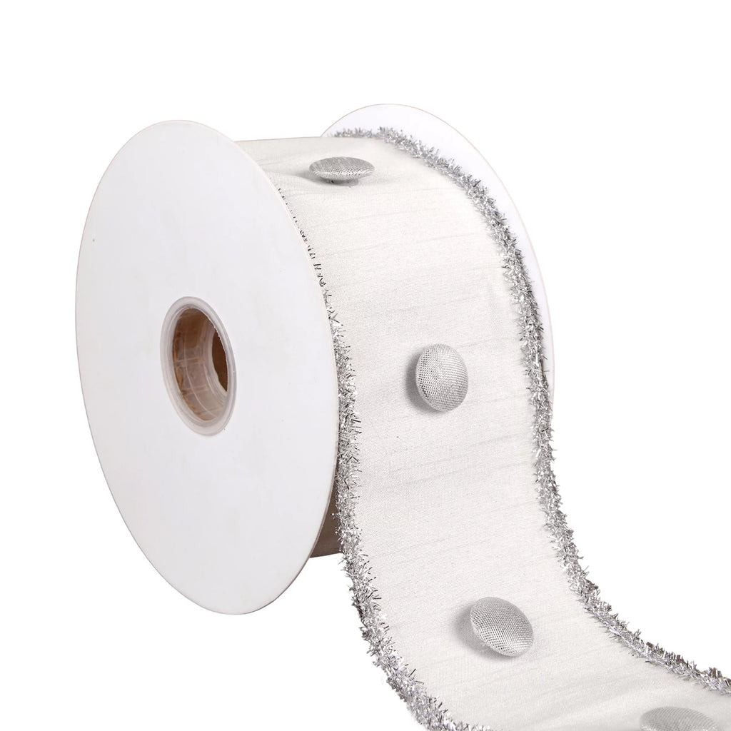 Ivory 3 in Double Fused Dupioni Ribbon A498761