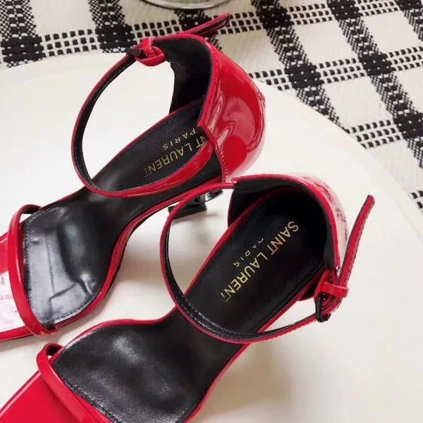 Red 110mm Leather Sandals N59735