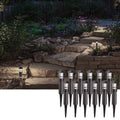 12 Pack 3W 12V Low Voltage Waterproof LED Landscape Lights 4000K Cool White E9059