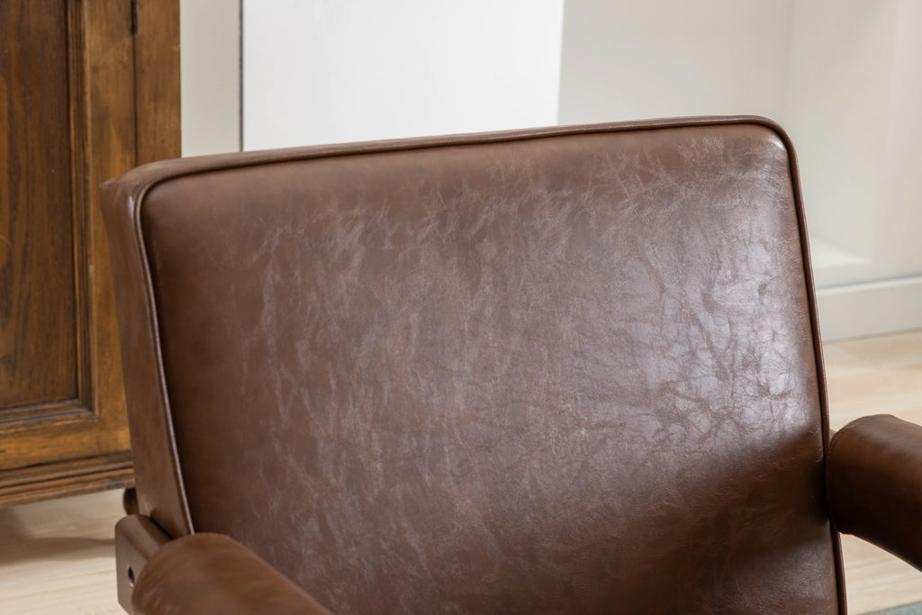 Leisure Chair with Solid Wood Armrest and Feet W69899