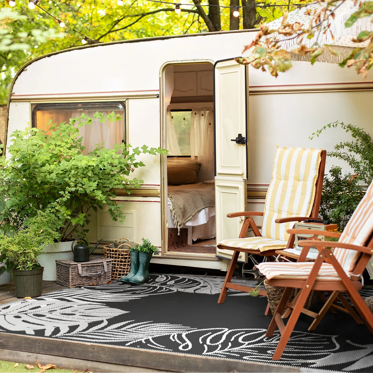 6x9 Waterproof Reversible Outdoor Rug Q6638