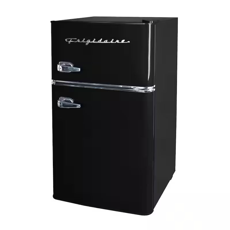 2 Door Retro Mini Fridge in Black Q971