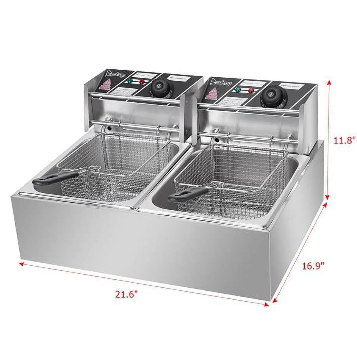 5000W 12.7QT Stainless Steel Electric Fryer F7085
