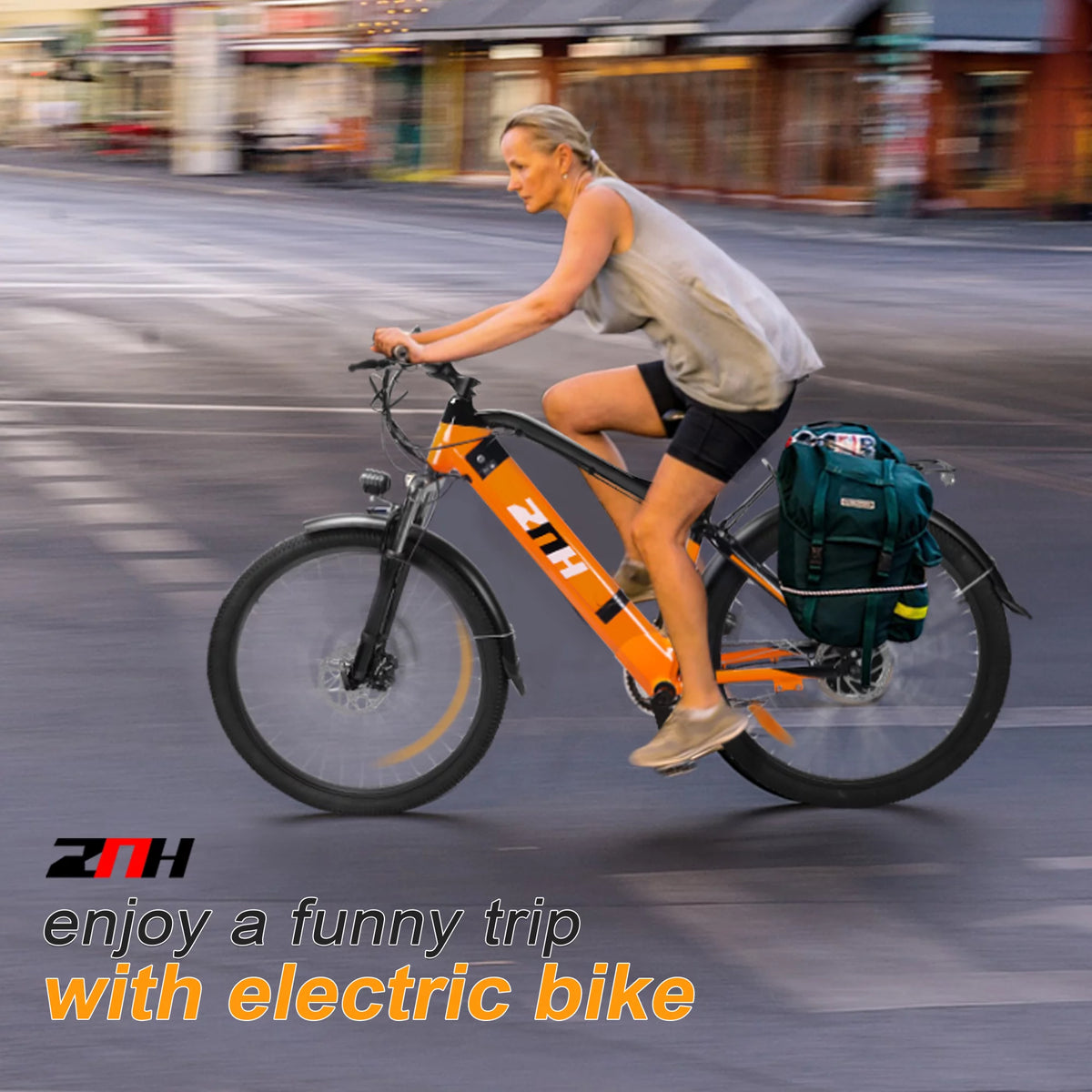 Electric Bike 26 350W Mountain Bicycle 36V 10Ah Removable Battery 21-Speed Orange F109212
