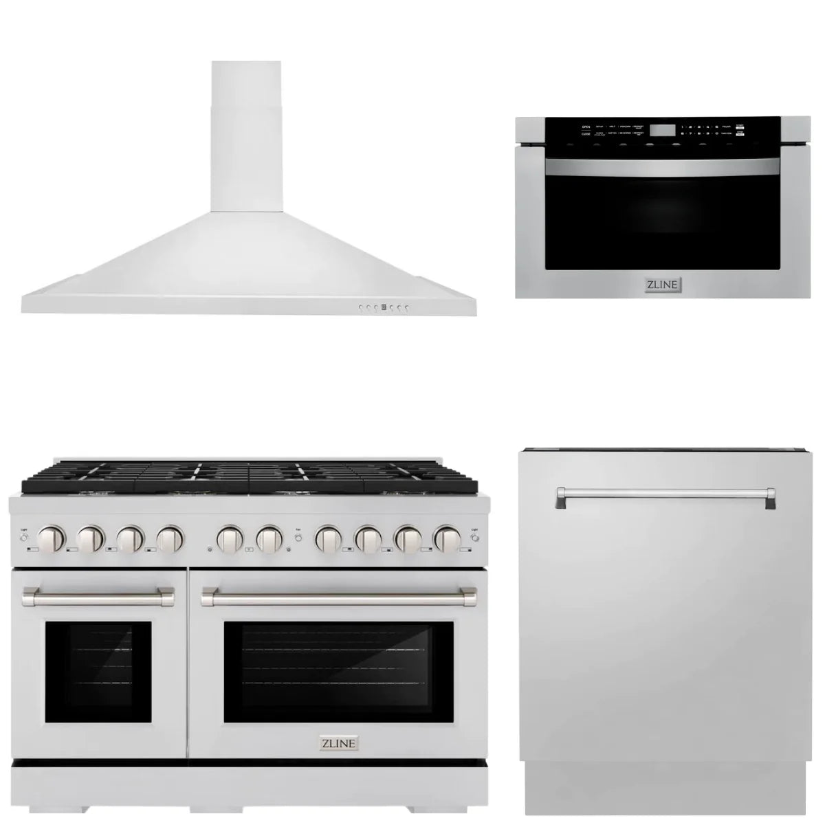 48 Gas Range, Range Hood, Microwave Drawer and Dishwasher X37901