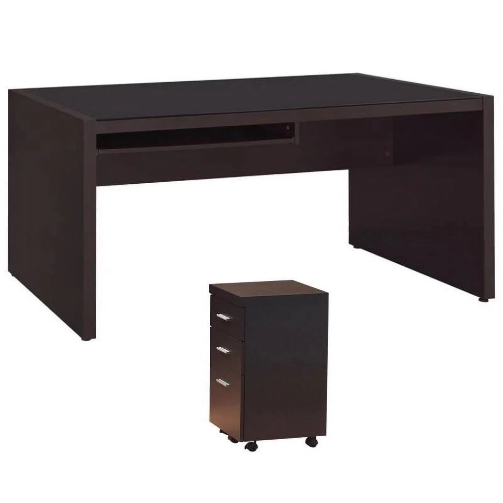 Computer Desk and 3 Drawer Mobile File Cabinet T626